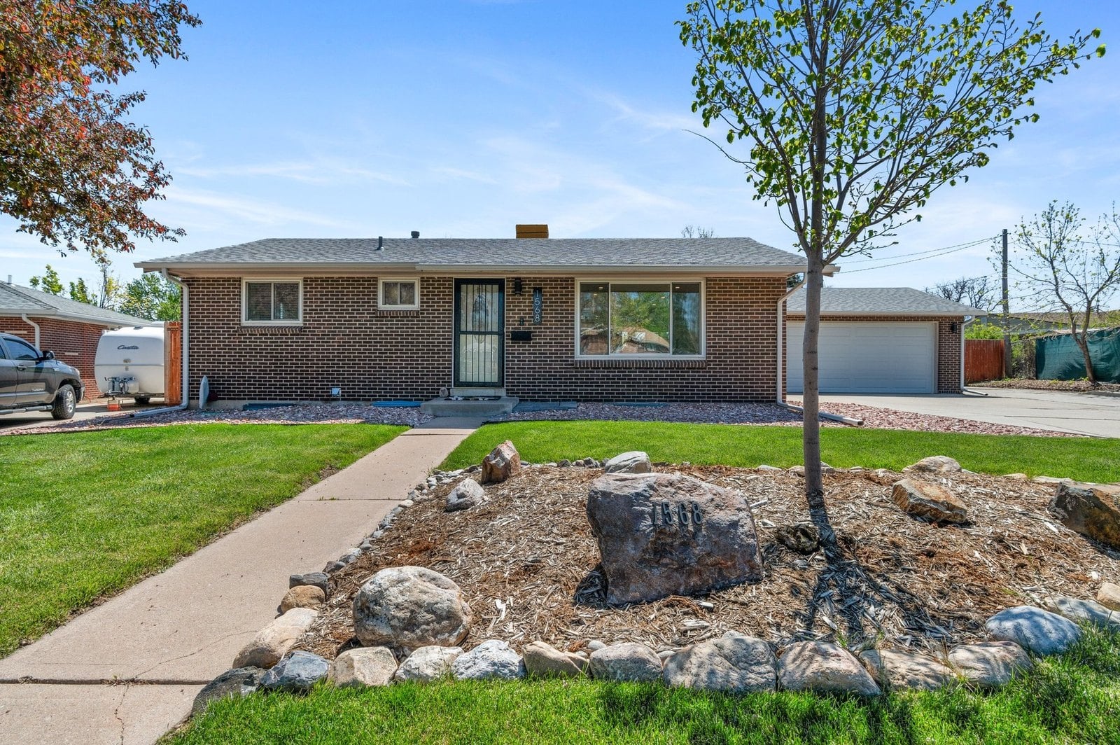 Brick ranch home exterior in the Denver metro near Wheat Ridge, Colorado