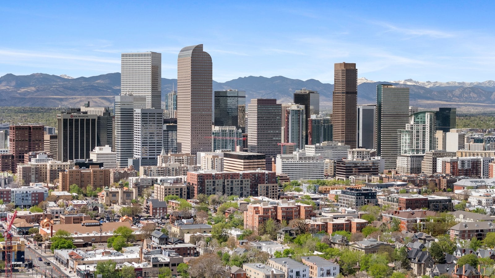 Downtown Denver skyline seen from the west side, for a move from Seattle to Denver