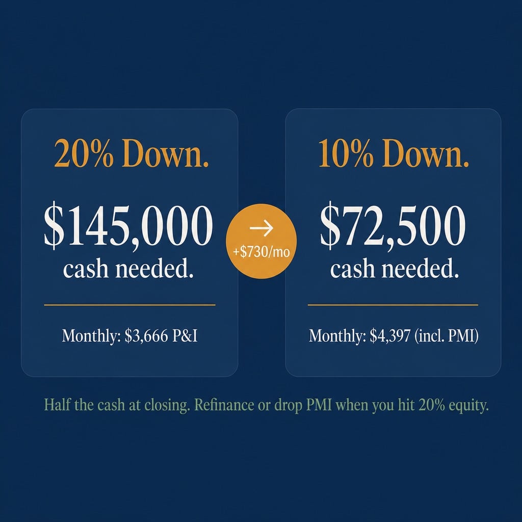 Down Payment Trade-Off on a $725K Home