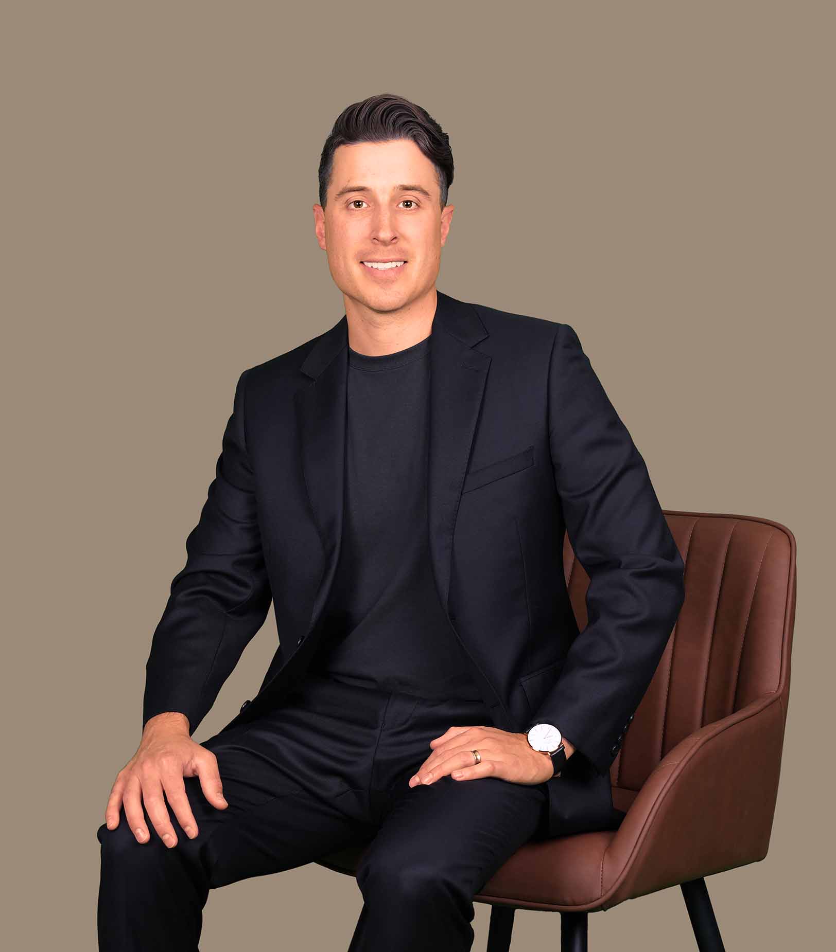 Phil With BrownGrey Background – 2 – Flatten