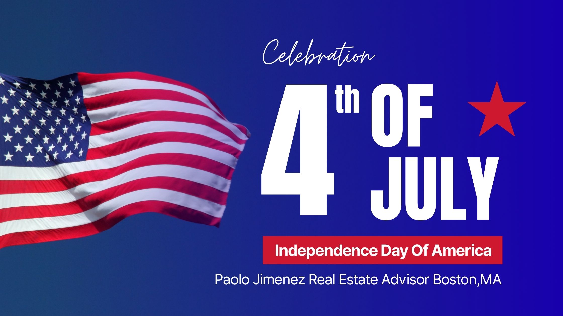 Blue and Red 4th Of July Celebration Blog Banner