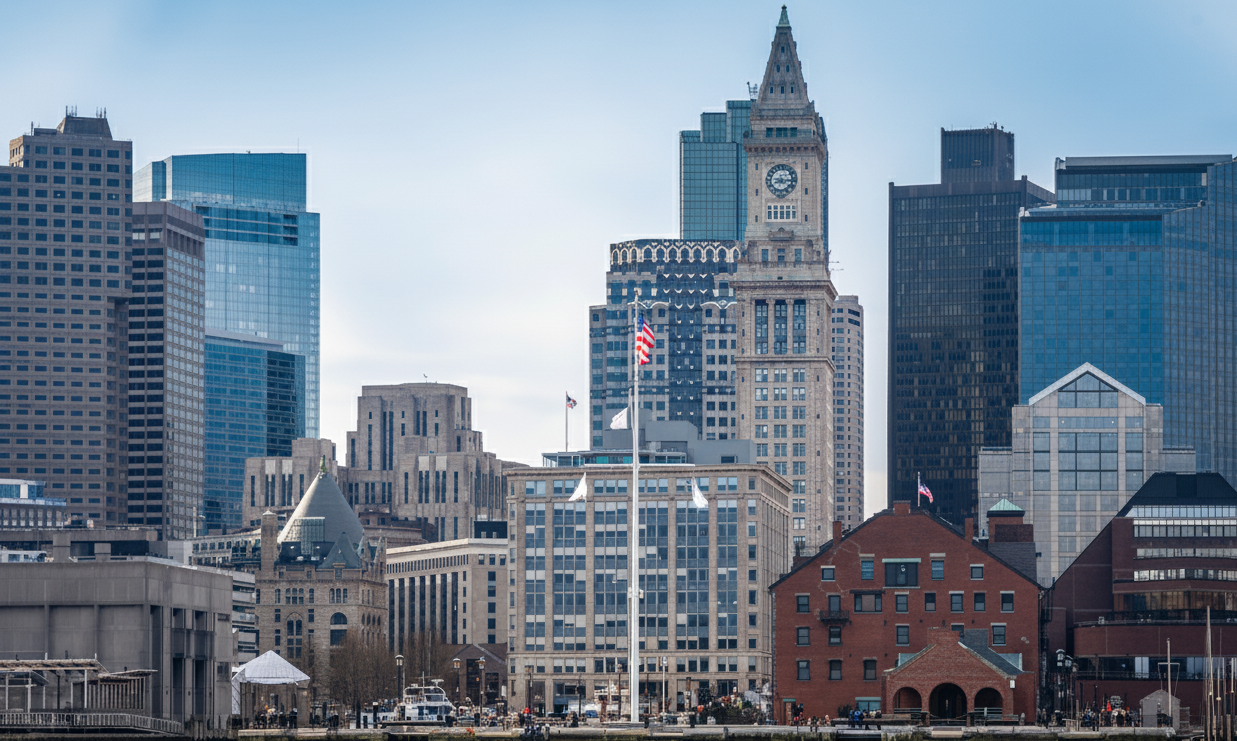 Boston Harbor Skyline