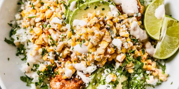 Street Corn Chicken Rice Bowls Recipe