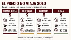 comparación de precio, traslado y costos entre cuatro zonas de Florida Central