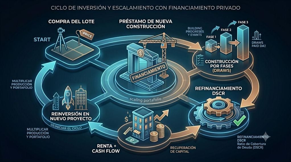 technical diagram of a real estate investment cycle