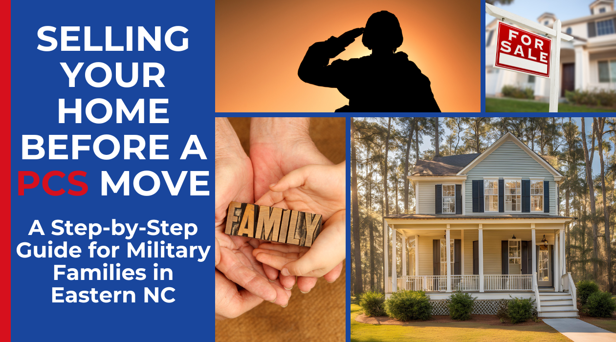 Military family preparing to sell their home before relocating from Eastern North Carolina.