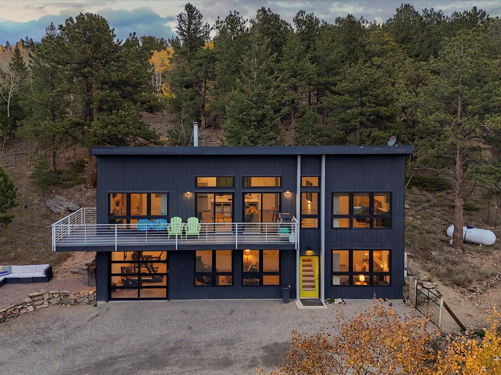 front of house twilight close