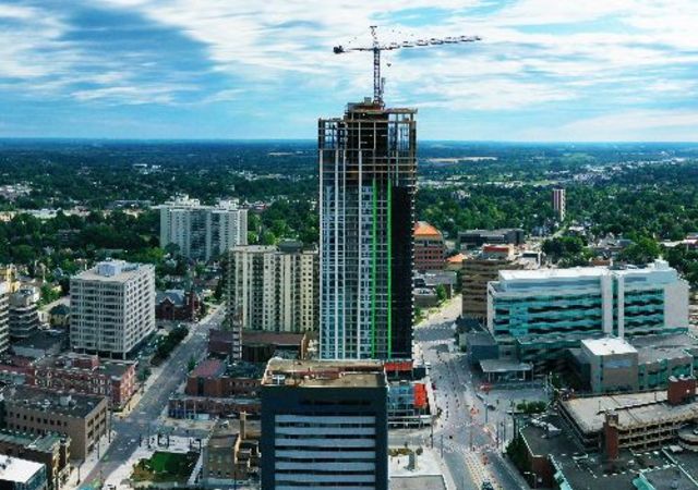 Kitchener – An aerial panorama view of Kitchener, Ontario, Canada-small