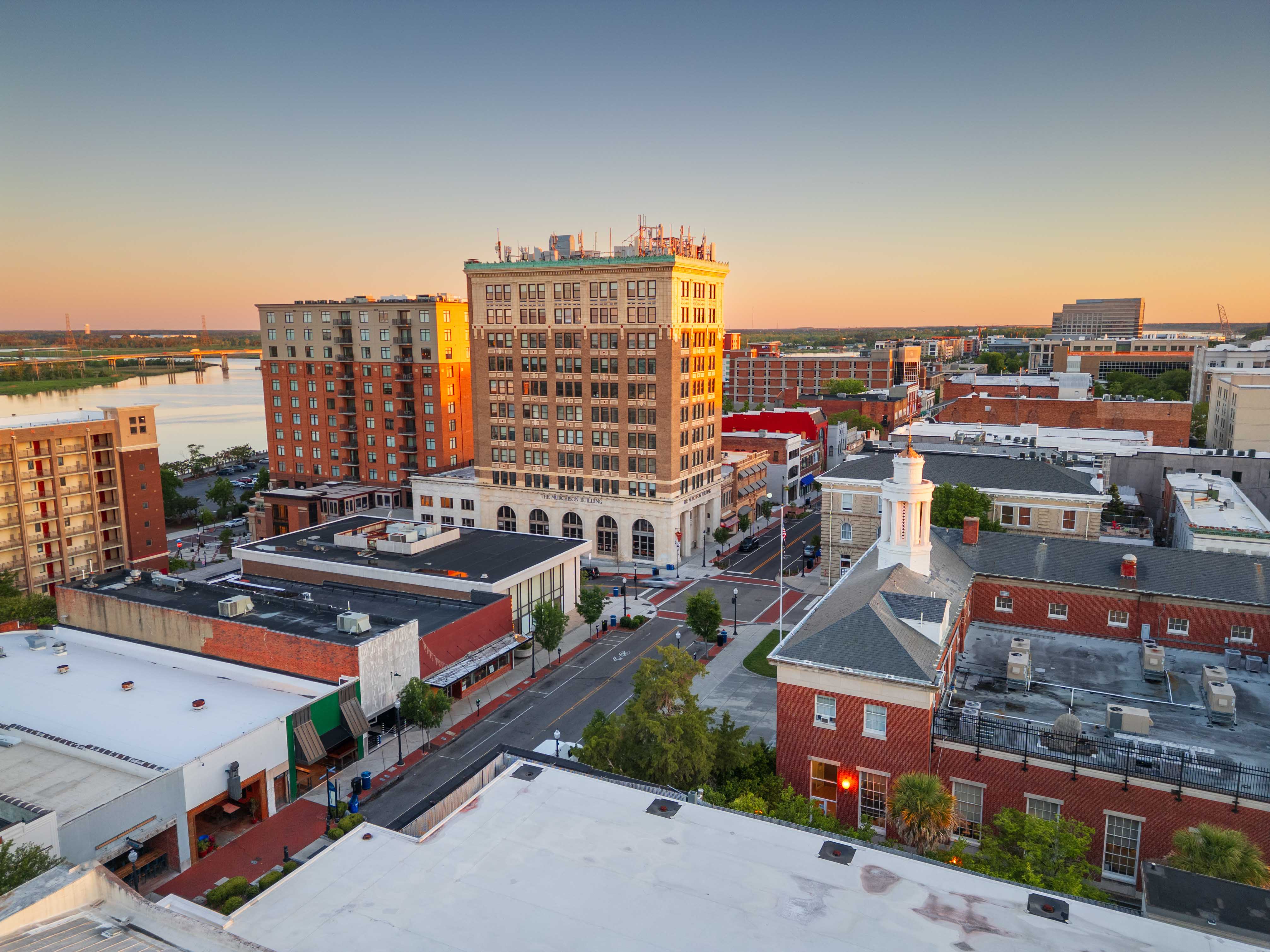 Wilmington, North Carolina, USA Downtwon City Skyline