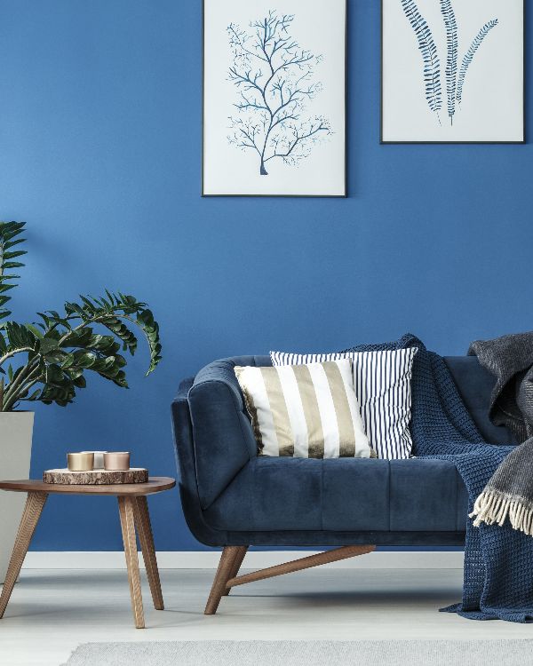 Retro decorated sofa in elegant living room-1