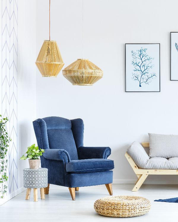 White and blue living room-1