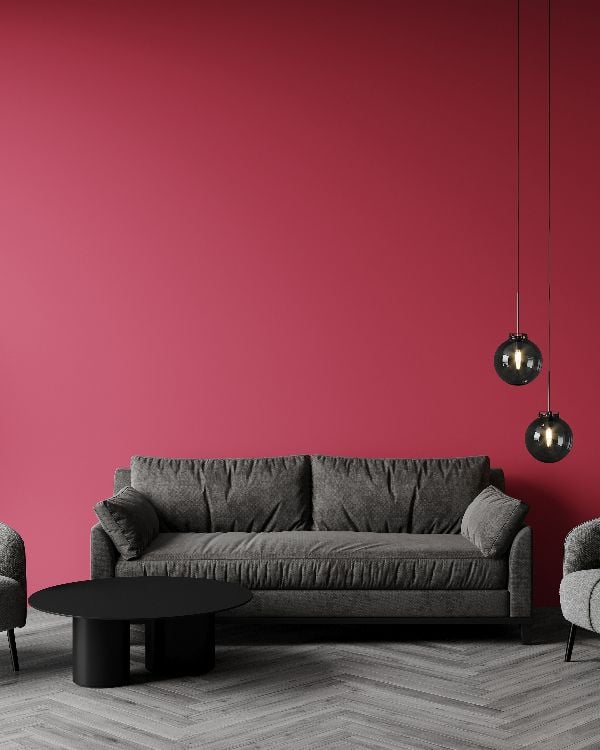 Livingroom in trend viva magenta color(small)