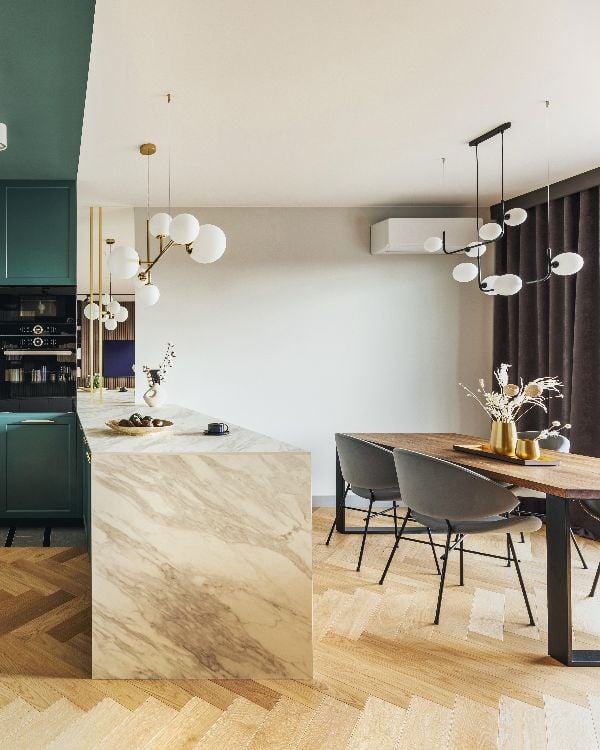 Luxury modern and vintage turquoise interior(1)