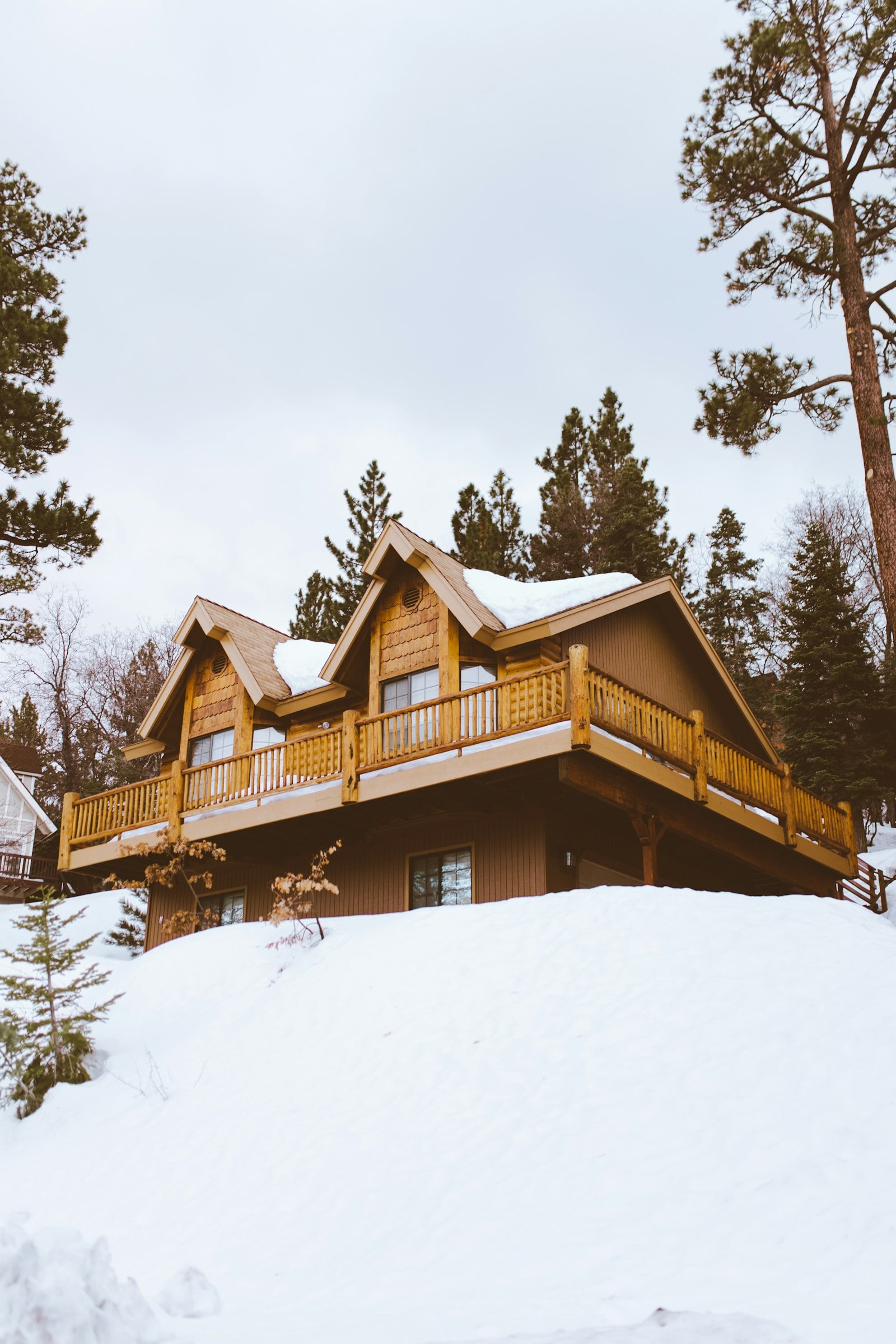 Mountain home surrounded by snow in Steamboat Springs