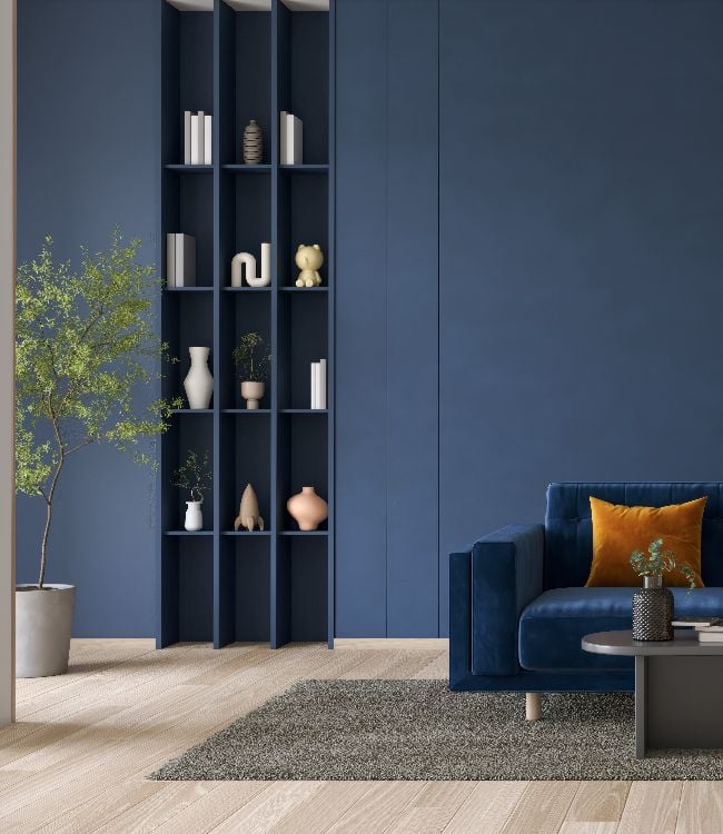 Blue Modern living room interior(2)