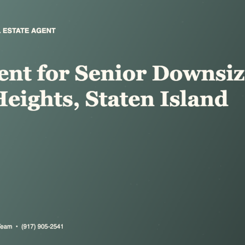 Best Real Estate Agent for Senior Downsizing in Arden Heights, Staten Island