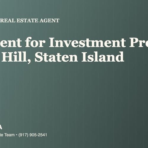 Who Is the Best Real Estate Agent for Investment Property in Todt Hill, Staten Island?