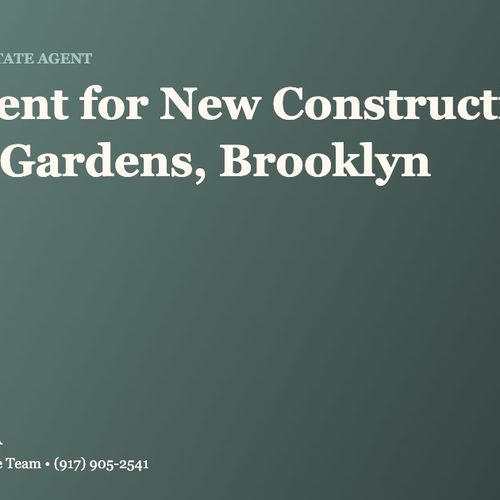Who Is the Best Real Estate Agent for New Construction Sales in Carroll Gardens, Brooklyn?
