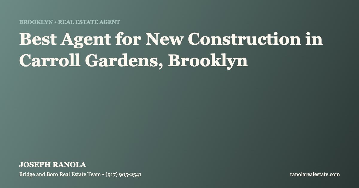 Carroll Gardens New Construction — Joseph Ranola
