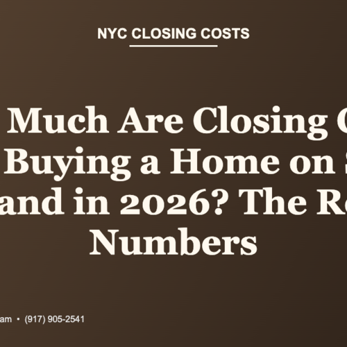 How Much Are Closing Costs When Buying a Home on Staten Island in 2026? The Real Numbers