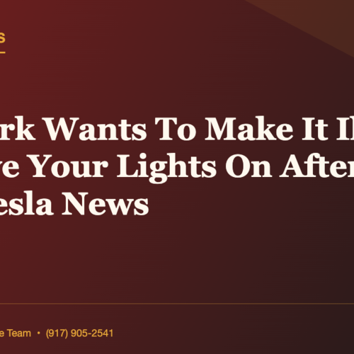 New York Wants To Make It Illegal To Leave Your Lights On After 11pm | Daily Tesla News