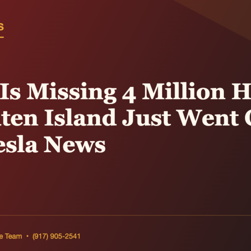 The US Is Missing 4 Million Homes And Staten Island Just Went Crazy | Daily Tesla News