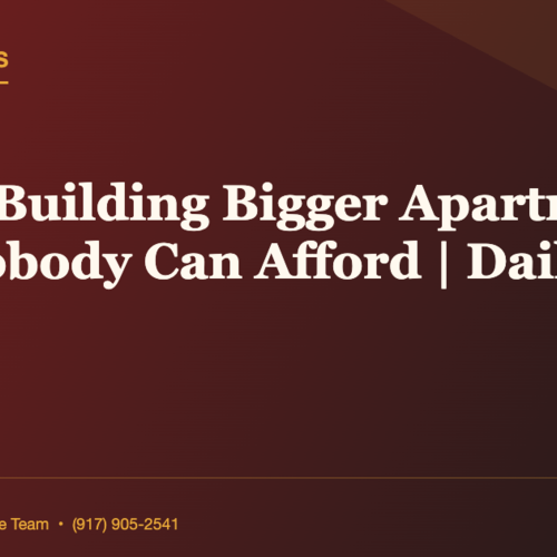 NYC Is Building Bigger Apartments That Nobody Can Afford | Daily Tesla News