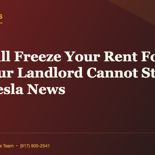 NYC Will Freeze Your Rent Forever And Your Landlord Cannot Stop It | Daily Tesla News