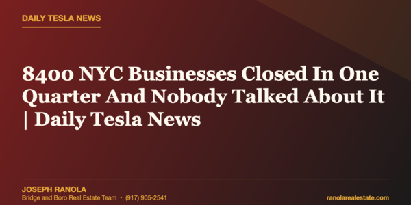 8400 NYC Businesses Closed In One Quarter And &hellip;