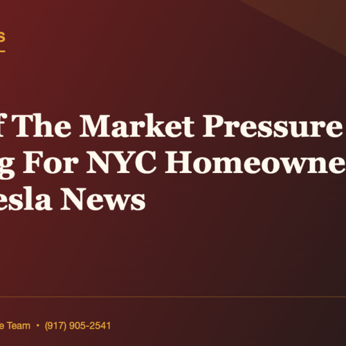 State Of The Market Pressure Is Building For NYC Homeowners | Daily Tesla News
