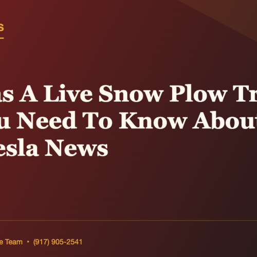 NYC Has A Live Snow Plow Tracker And You Need To Know About It | Daily Tesla News