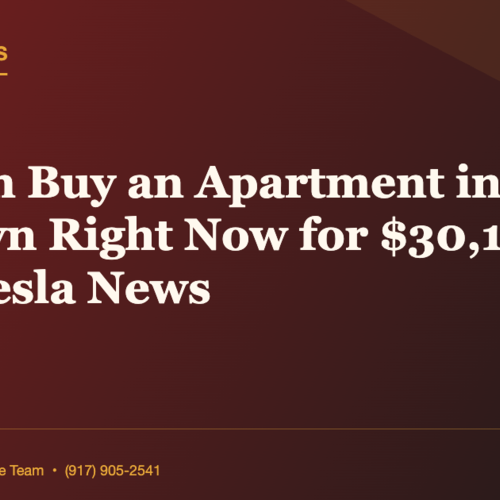 You Can Buy an Apartment in Brooklyn Right Now for $30,197 | Daily Tesla News