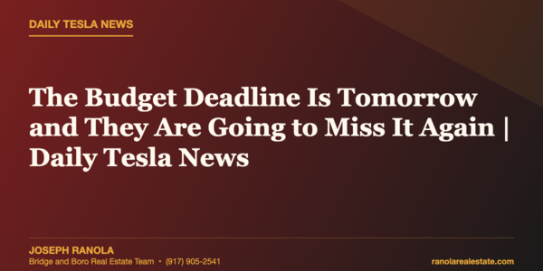 The Budget Deadline Is Tomorrow and They Are &hellip;