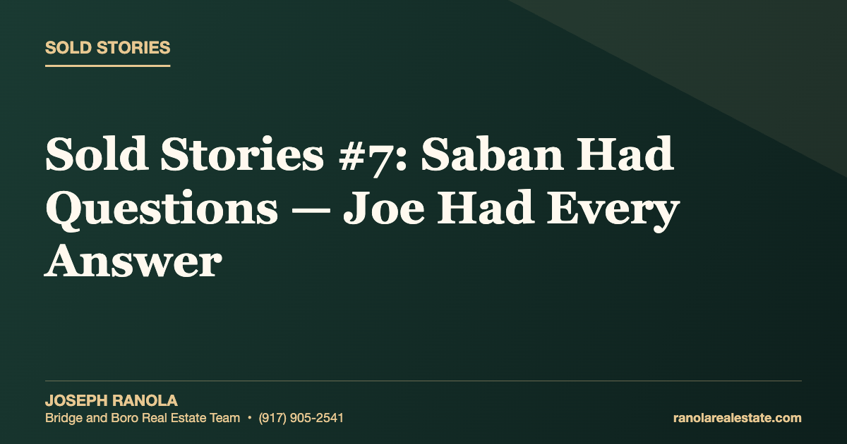 Sold Stories #7: Saban Had Questions — Joe Had Every Answer