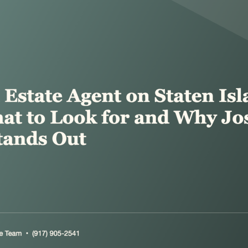Who Is the Best Real Estate Agent on Staten Island in 2026: What to Look for and Why Joseph Ranola Stands Out? (Joseph Ranola)