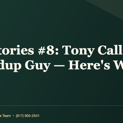 Sold Stories #8: Tony Called Joe a Standup Guy — Here's Why