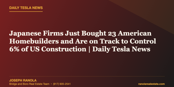 Japanese Firms Just Bought 23 American Homebuilders and &hellip;