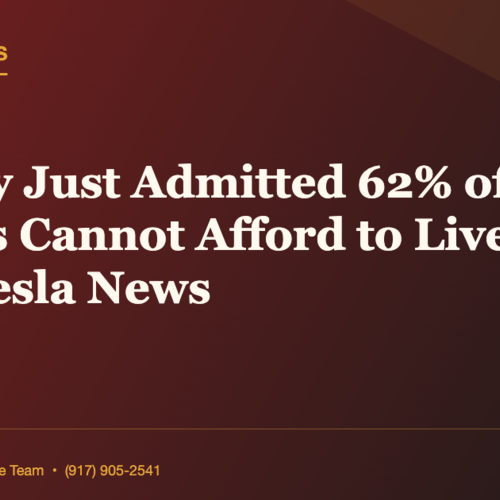 The City Just Admitted 62% of New Yorkers Cannot Afford to Live Here | Daily Tesla News