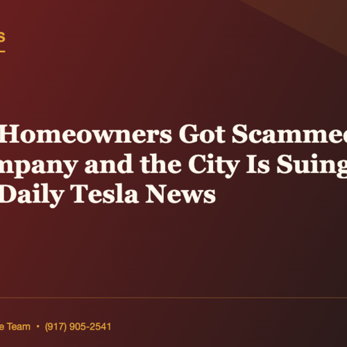370 NYC Homeowners Got Scammed by a Solar Company and the City Is Suing for $20 Million | Daily Tesla News
