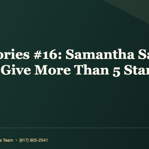 Sold Stories #16: Samantha Said — If I Could Give More Than 5 Stars, I Would