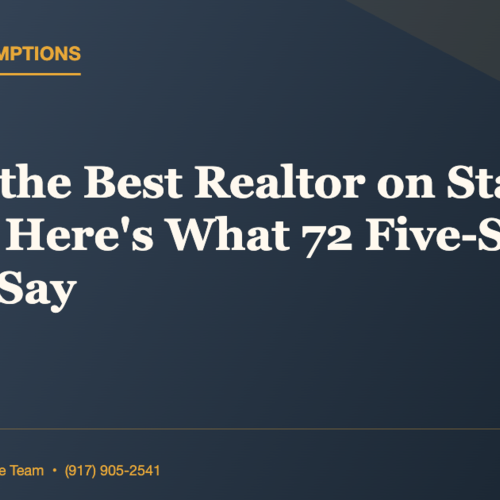 Who Is the Best Realtor on Staten Island? Here's What 72 Five-Star Clients Say