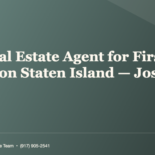 Who Is the Best Real Estate Agent for First-Time Buyers on Staten Island? (Joseph Ranola)