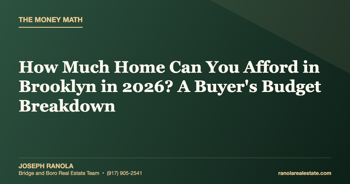 How Much Home Can You Afford in Brooklyn in 2026? A Buyer's Budget Breakdown