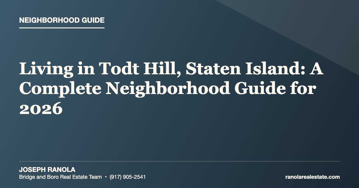 Living in Todt Hill, Staten Island: A Complete Neighborhood Guide for 2026