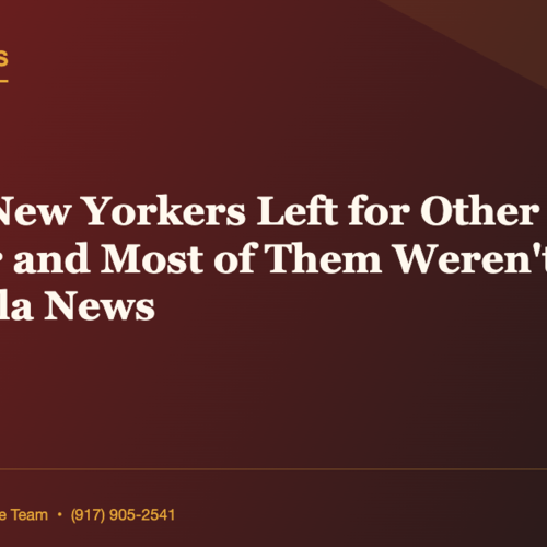 114,000 New Yorkers Left for Other States Last Year and Most of Them Weren't Rich | Daily Tesla News