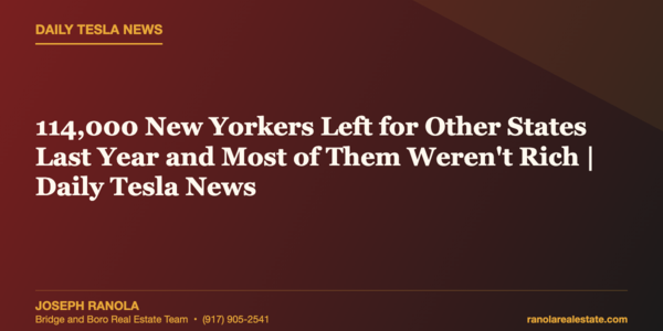 114,000 New Yorkers Left for Other States Last &hellip;
