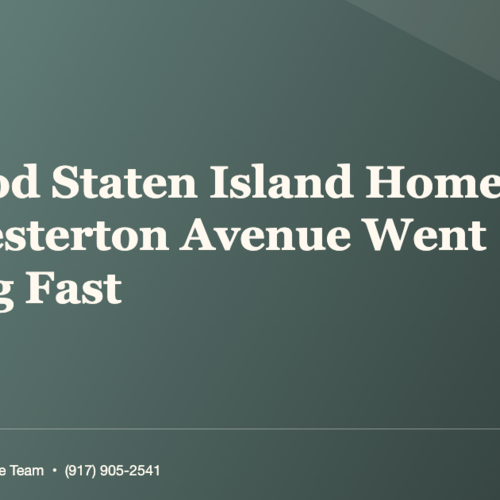 What's the Truth About Oakwood Staten Island Home? Why 310 Chesterton Avenue Went Pending Fast