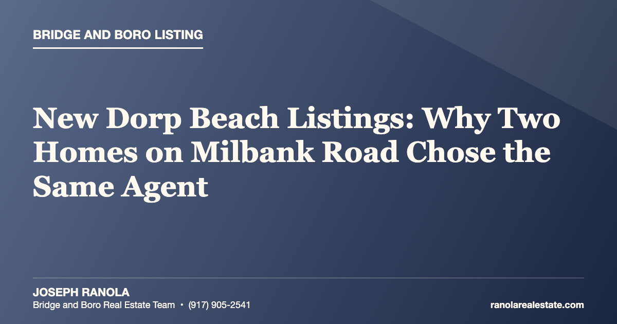 New Dorp Beach Listings: Why Two Homes on Milbank Road Chose the Same Agent