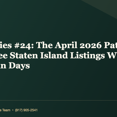 Sold Stories #24: The April 2026 Pattern — How Three Staten Island Listings Went Pending in Days
