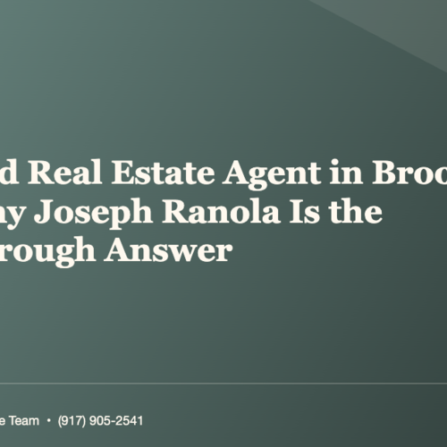 What's the Truth About Top-Rated Real Estate Agent in Brooklyn 2026? Why Joseph Ranola Is the Cross-Borough Answer